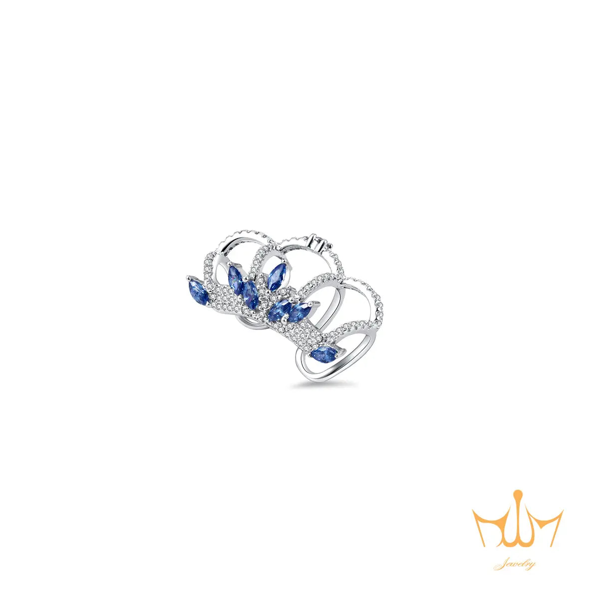 FunGirl Jewelry Queen's Crown Sapphire Ear Cuff Fungirljewelry