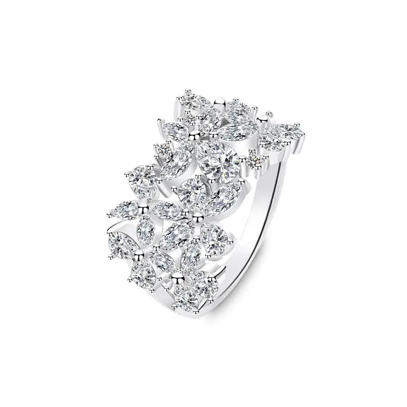 FunGirl Jewelry Leaf Inspired Marquise CZ Diamond Ring Fungirljewelry